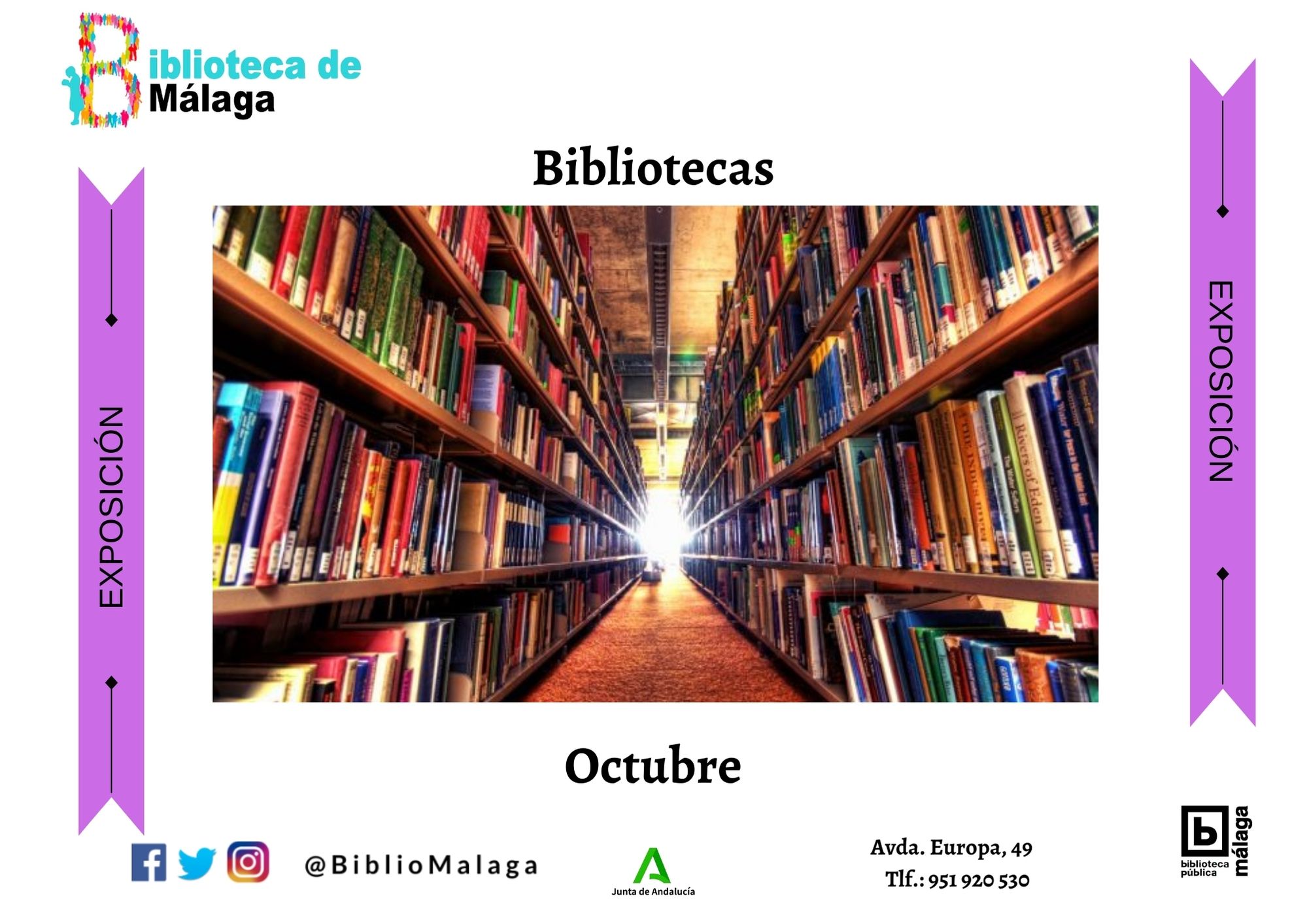 Exposición Bibliográfica "Bibliotecas" en la Biblioteca Pública del Estado-Biblioteca Provincial de Málaga